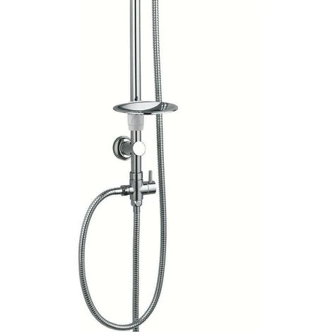 Colonna Doccia Attrezzata 025 Ottone Cromato Soffione Tondo Doccetta Materiale Staffe A Parete Staffe In Ottone - Pezzi 1 5 Colonna Doccia Attrezzata 025 Ottone Cromato Soffione Tondo Doccetta Materiale Staffe A Parete Staffe In Ottone - Pezzi 1 - immagine 5