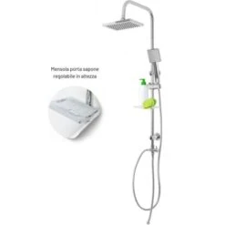 Colonna Doccia Attrezzata 026 Ottone Cromato Soffione Quadro Doccetta Materiale Staffe A Parete Staffe In Abs - Pezzi 1 -Hansgrohe Negozio 18127842 4