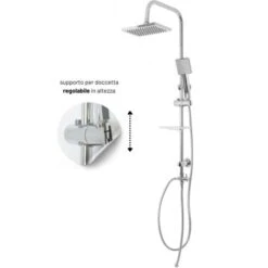 Colonna Doccia Attrezzata 026 Ottone Cromato Soffione Quadro Doccetta Materiale Staffe A Parete Staffe In Abs - Pezzi 1 -Hansgrohe Negozio 18127842 5