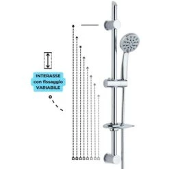 Asta Doccia Saliscendi 005 Completo Doccetta 5 Funzioni Multigetto Salvaforo H 72 Cm Pezzi 1 -Hansgrohe Negozio 18128335 3