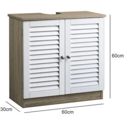 Armadio Sottolavabo Adatto Tutti Lavandini Marrone E Bianco Modello 1 - Marrone - Bianco -Hansgrohe Negozio 18457474 5