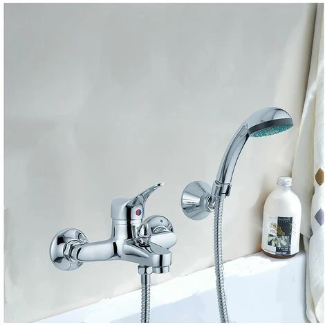 Rubinetto Doccia Bagno Grigio Silver Cromato Miscelatore Doccetta Vasca Jh-8092 3 Rubinetto Doccia Bagno Grigio Silver Cromato Miscelatore Doccetta Vasca Jh-8092 - immagine 3