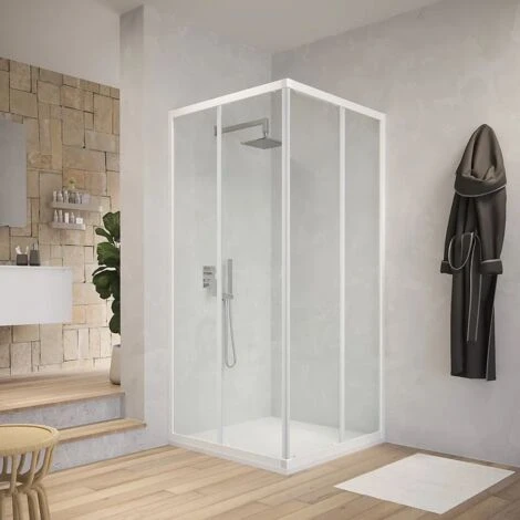 Ogomondo Box Cabina Doccia Angolare Corner Due Ante Scorrevoli Cristallo Temprato Trasparente Misure 66.5-69.5x66.5-69.5xh185 Cm Trasparente - Confezione 1 1 Ogomondo Box Cabina Doccia Angolare Corner Due Ante Scorrevoli Cristallo Temprato Trasparente Misure 66.5-69.5x66.5-69.5xh185 Cm Trasparente - Confezione 1