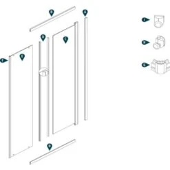 Ogomondo Box Cabina Doccia Angolare Corner Due Ante Scorrevoli Cristallo Temprato Trasparente Misure 66.5-69.5x66.5-69.5xh185 Cm Trasparente - Confezione 1 9 Ogomondo Box Cabina Doccia Angolare Corner Due Ante Scorrevoli Cristallo Temprato Trasparente Misure 66.5-69.5x66.5-69.5xh185 Cm Trasparente - Confezione 1 -Hansgrohe Negozio 19775159 5