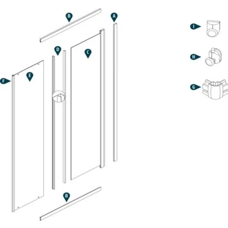 Ogomondo Box Cabina Doccia Angolare Corner Due Ante Scorrevoli Cristallo Temprato Trasparente Misure 66.5-69.5x66.5-69.5xh185 Cm Trasparente - Confezione 1 5 Ogomondo Box Cabina Doccia Angolare Corner Due Ante Scorrevoli Cristallo Temprato Trasparente Misure 66.5-69.5x66.5-69.5xh185 Cm Trasparente - Confezione 1 - immagine 5