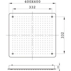 Soffione Doccia A Soffitto Installazione Da Incasso Acciaio Inox Quadro 7 Soffione Doccia A Soffitto Installazione Da Incasso Acciaio Inox Quadro -Hansgrohe Negozio 19806096 4