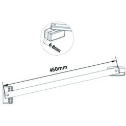 Barra Stabilizzatrice Angolare Rinforzato Per Box Doccia Da 45cm Per Vetro Spessore Da 6 A 8mm -Hansgrohe Negozio 19907825 4