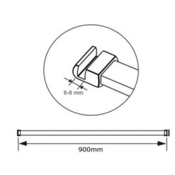 Barra Stabilizzatrice Tagliabile Rinforzato Per Box Doccia Da 90 Cm Per Vetro Spessore Da 6-8 Mm -Hansgrohe Negozio 19907829 5