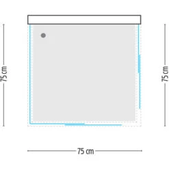 Ogomondo Box Cabina Doccia Corner 3 Lati Cristallo Temprato Trasparente 75x75x75 -Hansgrohe Negozio 20132900 4