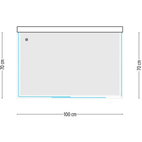 Ogomondo Cabina Doccia Slide 3 Lati Cristallo Temprato Serigrafato 100x70x70 4 Ogomondo Cabina Doccia Slide 3 Lati Cristallo Temprato Serigrafato 100x70x70 - immagine 4
