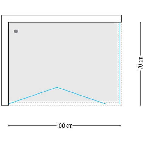 Ogomondo Cabina Doccia Book 2 Lati Cristallo Temprato Trasparente 100x70 4 Ogomondo Cabina Doccia Book 2 Lati Cristallo Temprato Trasparente 100x70 - immagine 4