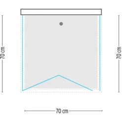 Ogomondo Cabina Doccia Book 3 Lati Cristallo Temprato Serigrafato 70x70x70 -Hansgrohe Negozio 20133348 4