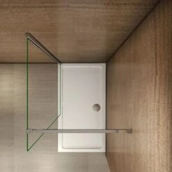 Walk In Con Barra Stabilizzatrice Regolabile 73-120cm Cristallo 8mm Temperato Anticalcare Trasparente 50x200cm -Hansgrohe Negozio 21892439 3