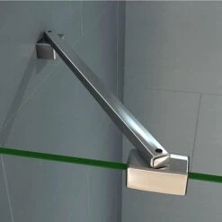 Parete Doccia Walk-in Con Barra Stabilizzatrice Angolare 45cm Cristallo Temperato Anticalcare 6mm Misura 65x185cm -Hansgrohe Negozio 22870042 3