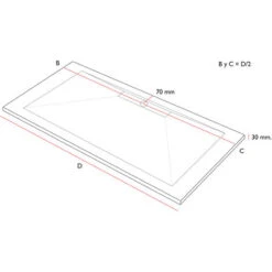 Piatto Doccia Ardesia Pietra WIDE Crema - 90x100cm -Hansgrohe Negozio 23229059 3
