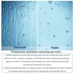 Walk In 200cm Parete Doccia In Cristallo Da 8mm Temperato Trasparente Anticalcare Larga 50cm -Hansgrohe Negozio 24304149 4