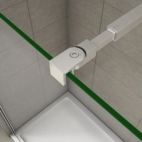 Parete Doccia Walk In Cristallo Temperato Trasparente Anticalcare 8 Mm Con Barra Stabilizzatrice Regolabile da 73-120cm Misura 50x200cm 4 Parete Doccia Walk In Cristallo Temperato Trasparente Anticalcare 8 Mm Con Barra Stabilizzatrice Regolabile da 73-120cm Misura 50x200cm - immagine 4