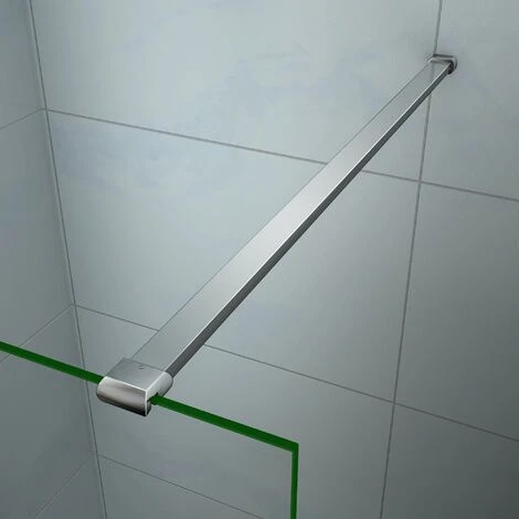 Parete Doccia Walk In Cristallo Temperato Trasparente Anticalcare 8 Mm Con Barra Stabilizzatrice Tagliabile da 140 Cm Misura 50x200 Cm 4 Parete Doccia Walk In Cristallo Temperato Trasparente Anticalcare 8 Mm Con Barra Stabilizzatrice Tagliabile da 140 Cm Misura 50x200 Cm - immagine 4