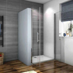 Box Doccia Porta Per Nicchia 195cm Doppie Ante Battenti Saloon In Vetro 6mm Temperato Trasparente Anticalcare 70 Cm (660 Mm-700 Mm) -Hansgrohe Negozio 25356936 3