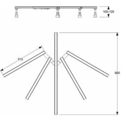 Telaio Universale Mepa Per Piatti Doccia A Quarto Di Cerchio E Piatti Doccia Pentagonali - 150170