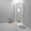 BOX DOCCIA ELITE ANGOLARE 100x80 CM PORTA BATTENTE CON LATO FISSO TRASPARENTE