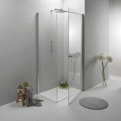 BOX DOCCIA ELITE ANGOLARE 70x100 CM PORTA BATTENTE CON LATO FISSO TRASPARENTE