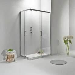 BOX DOCCIA ELITE ANGOLARE 80x120 CM SCORREVOLE TRASPARENTE -Hansgrohe Negozio 25793091 4