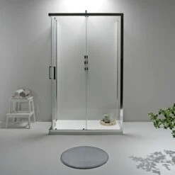 BOX DOCCIA ELITE TRE LATI 70x90x70 CM SCORREVOLE TRASPARENTE