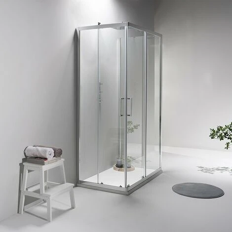 BOX DOCCIA ELITE TRE LATI 70x90x70 CM SCORREVOLE TRASPARENTE 4 BOX DOCCIA ELITE TRE LATI 70x90x70 CM SCORREVOLE TRASPARENTE - immagine 4