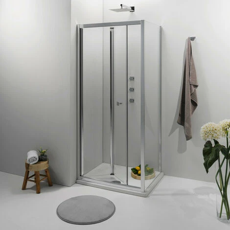 Elite Box Doccia A Libro 80x100 Cm Pieghevole In Cristallo Trasparente 6 Mm 2 Elite Box Doccia A Libro 80x100 Cm Pieghevole In Cristallo Trasparente 6 Mm - immagine 2