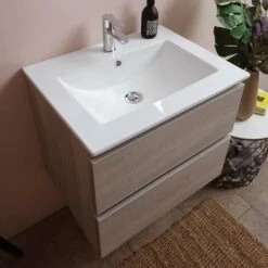 MOBILE BAGNO CON CASSETTI E LAVABO CERAMICO + LUCE A LED 60 CM OLMO LEONE BERLIN 8 MOBILE BAGNO CON CASSETTI E LAVABO CERAMICO + LUCE A LED 60 CM OLMO LEONE BERLIN -Hansgrohe Negozio 2624608 4
