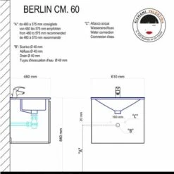 MOBILE BAGNO CON CASSETTI E LAVABO CERAMICO + LUCE A LED 60 CM OLMO LEONE BERLIN 9 MOBILE BAGNO CON CASSETTI E LAVABO CERAMICO + LUCE A LED 60 CM OLMO LEONE BERLIN -Hansgrohe Negozio 2624608 5