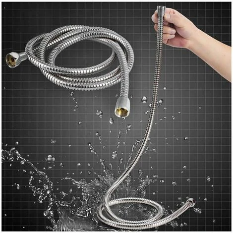 Tubo Flessibile Doccia 1,5 M Metallo Cromato Attacco Universale Bagno 2 Tubo Flessibile Doccia 1,5 M Metallo Cromato Attacco Universale Bagno - immagine 2
