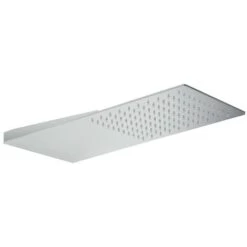 Soffione A Sbalzo 50 X 23 Cm Effetto Pioggia In Acciaio Inox Cromo
