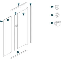 Ogomondo Box Cabina Doccia Corner 3 Lati Cristallo Temprato Trasparente 80x120x80 + Piatto Doccia Porcellana H6,5cm 7 Ogomondo Box Cabina Doccia Corner 3 Lati Cristallo Temprato Trasparente 80x120x80 + Piatto Doccia Porcellana H6,5cm -Hansgrohe Negozio 26774857 3