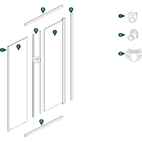 Ogomondo Box Cabina Doccia Corner 3 Lati Cristallo Temprato Trasparente 80x120x80 + Piatto Doccia Porcellana H6,5cm 3 Ogomondo Box Cabina Doccia Corner 3 Lati Cristallo Temprato Trasparente 80x120x80 + Piatto Doccia Porcellana H6,5cm - immagine 3