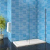 Walk In Parete Per Doccia Cristallo Temperato 8mm Anticalcare Trasparente Inclusa Barra Stabilizzatrice Da 90 Cm Tagliabile 70x190cm