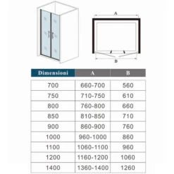 Box Doccia Per Nicchia Doppia Porta Battente Saloon In Cristallo 6mm Temperato Opaco/Satinato Anticalcare 80x195cm -Hansgrohe Negozio 26942831 5