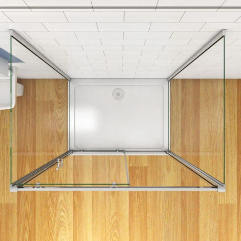 185 Cm Box Doccia A Tre Lati Porta Scorrevole Con Doppia Parete Fissa 140x70x70 Cm Cristallo Temperato 5 Mm Trasparente Telaio Cromato Lucido 2 185 Cm Box Doccia A Tre Lati Porta Scorrevole Con Doppia Parete Fissa 140x70x70 Cm Cristallo Temperato 5 Mm Trasparente Telaio Cromato Lucido - immagine 2