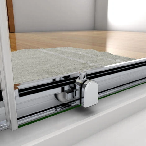 185 Cm Box Doccia A Tre Lati Porta Scorrevole Con Doppia Parete Fissa 140x70x70 Cm Cristallo Temperato 5 Mm Trasparente Telaio Cromato Lucido 4 185 Cm Box Doccia A Tre Lati Porta Scorrevole Con Doppia Parete Fissa 140x70x70 Cm Cristallo Temperato 5 Mm Trasparente Telaio Cromato Lucido - immagine 4