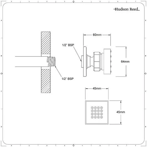 Hudson Reed Kubix Kit Doccia Con 1 X Idrogetto Quadrato - Ottone Solido Cromato - 45 X 45 X 60mm 3 Hudson Reed Kubix Kit Doccia Con 1 X Idrogetto Quadrato - Ottone Solido Cromato - 45 X 45 X 60mm - immagine 3