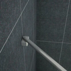 Barra Stabilizzatrice Cromo Lucido Da 45 Cm Installabile Angolarmente Con Due Teste Girevoli Per Box Doccia Walk In Parete Fissa Vetro Da 6-8 Mm -Hansgrohe Negozio 27812884 3