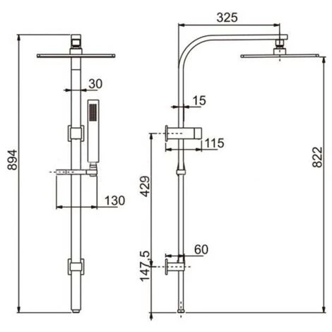 Colonna Doccia Miscelatore Ottone Nero - Sirius 3 Colonna Doccia Miscelatore Ottone Nero - Sirius - immagine 3