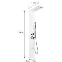 Pannello Doccia In Acciaio Inossidabile,colonna Idromassaggio 5 In 1,soffione Doccia,doccetta E Getti Massaggianti (argento),15 * 47 * 130 Cm 7 Pannello Doccia In Acciaio Inossidabile,colonna Idromassaggio 5 In 1,soffione Doccia,doccetta E Getti Massaggianti (argento),15 * 47 * 130 Cm -Hansgrohe Negozio 28375521 3