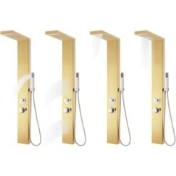 Sistema Di Pannelli Doccia In Acciaio Inossidabile 201 Oro VidaXL -Hansgrohe Negozio 28488317 3