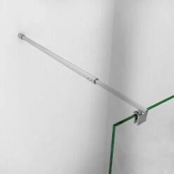 SIRHONA Barra Stabilizzatrice Regolabile 700-1200 Mm Per Box Doccia, Barra Di Fissaggio In Vetro In Acciaio Inossidabile, Per Parete Fissa Da Bagno, Cromo Lucido