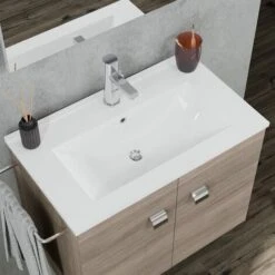 MOBILE BAGNO 60CM QUERCIA PORTA ASCIUGAMANI METALLO SQUARE -Hansgrohe Negozio 30081089 3
