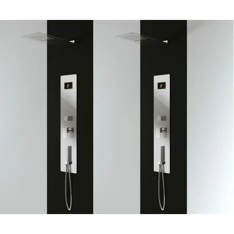 Kit Doccia A 4 Vie Con Idromassaggio E Cascata Acciaio Inox Da Incasso Fornito Completo 3 Kit Doccia A 4 Vie Con Idromassaggio E Cascata Acciaio Inox Da Incasso Fornito Completo - immagine 3