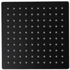 SOFFIONE QUADRATO PER BRACCIO DOCCIA NERO OPACO