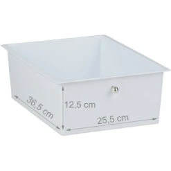 Relaxdays Carrellino Salvaspazio Con 4 Cassetti, Metallo & Plastica, Carrello Porta Trucchi Da Bagno, Multiuso, Bianco -Hansgrohe Negozio 31824664 5